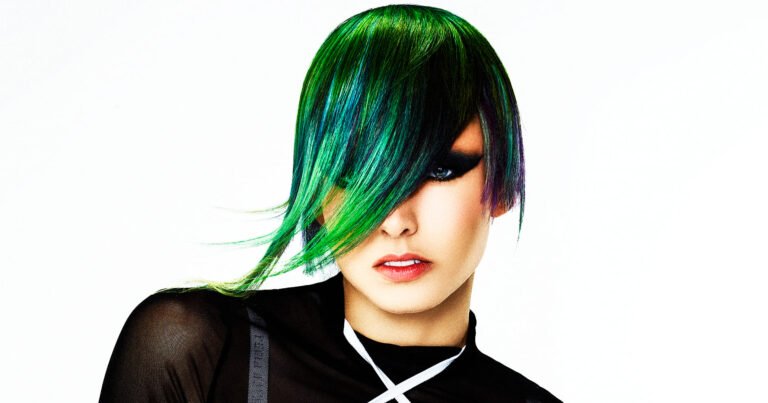 Vibrant jewel-toned hair colors from the Chroma Chic collection by George Alderete, featured in The Hair Magazine.