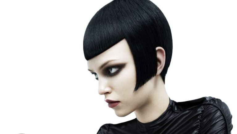 Neo Noir by HOB Team – sharp silhouettes, dynamic textures, and bold precision cuts featured in The Hair Magazine, thehairmag.com.