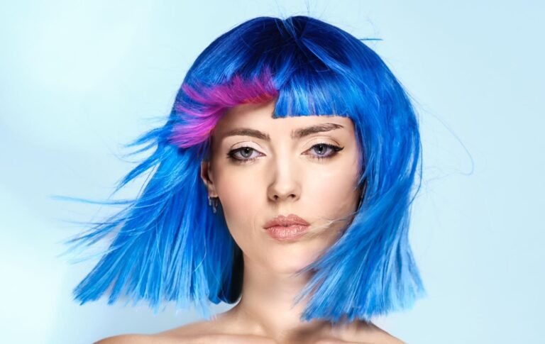 This collection gives empowerment to the individual showing their vibe with a bold mix of colour and textures. I also wanted to showcase my wig-making skills.” Carol Ritchie