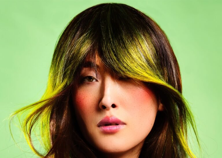Vibrant hair inspired by polluted waters with bold colors from toxic lakes and rivers – Toxic Beauty collection by Christian Wiles