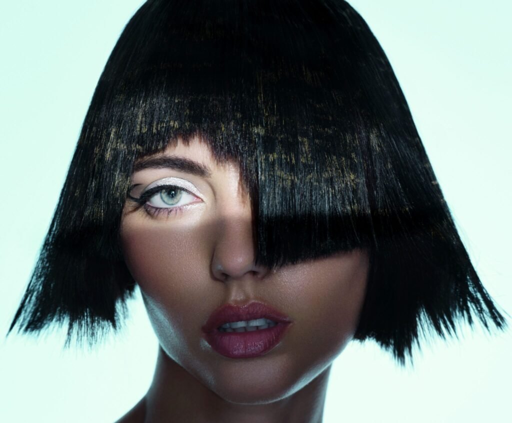 Digital cover featuring the Fracture Collection hair design inspired by Kintsugi, photographed for The Hair Magazine.